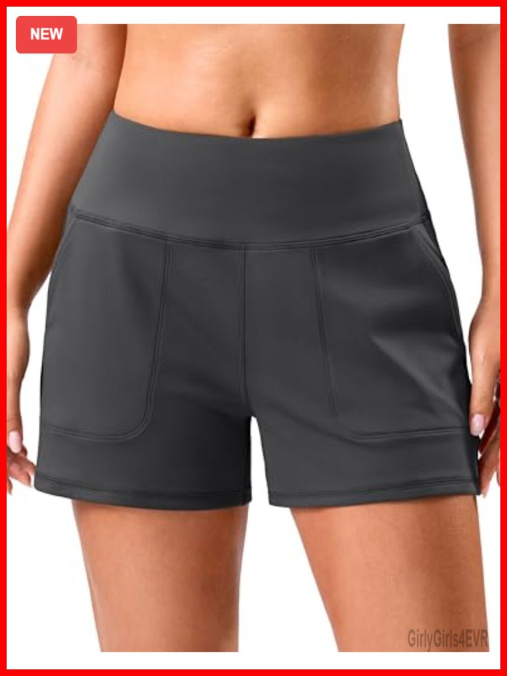 High Waisted 3.5" Athletic Shorts with Pockets Tummy Control